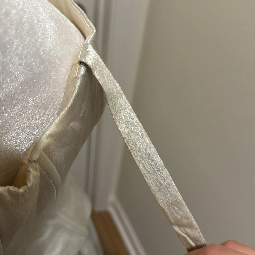 Gunne Sax x Jessica McClintock satin corset ball gown bustle back size 3/4 - Picture 12 of 15